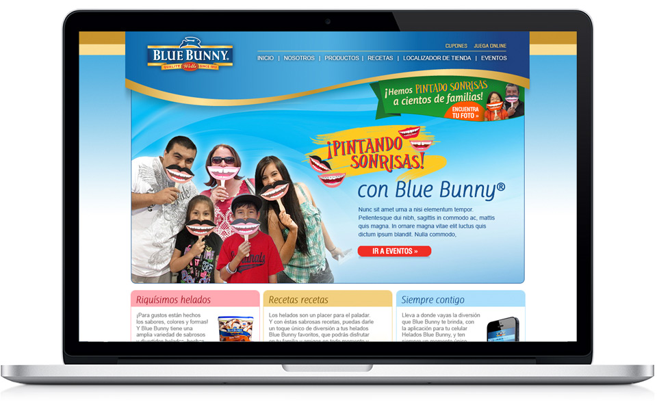 Blue Bunny Landing Page